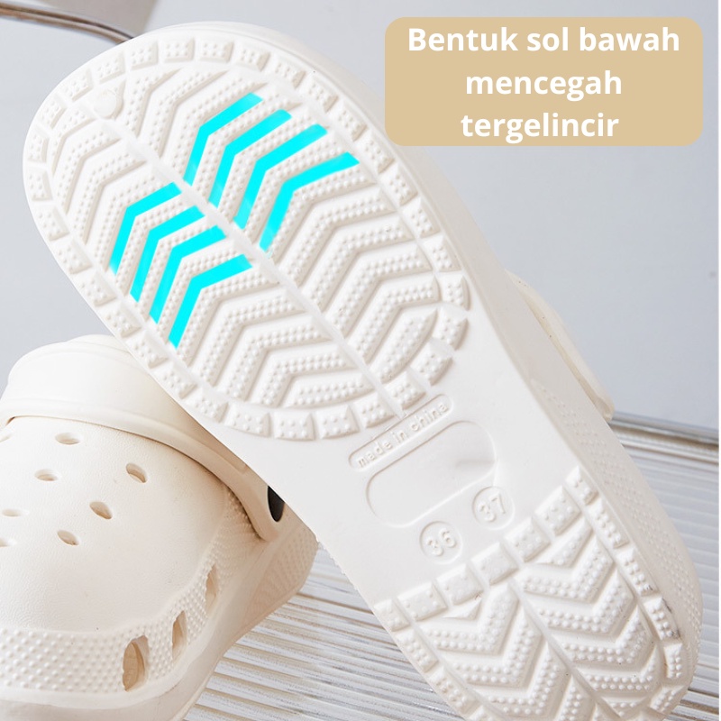 Mainland Sandal Slop Baim Pria Wanita Sandal Slippers Crocs Rumahan HSN105