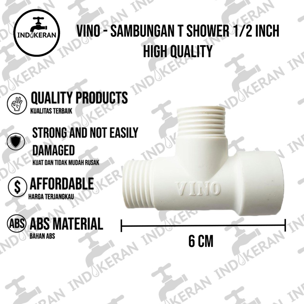 VINO - Sambungan T Shower - 1/2 Inch - High Quality