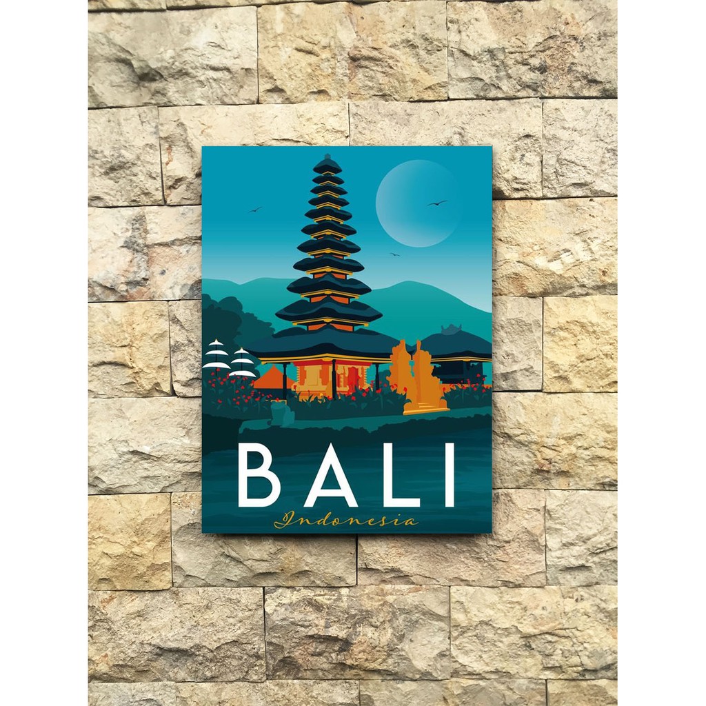 Poster Bali Dekorasi Rumah Pajangan Hiasan Dinding Kaligrafi Walldecor