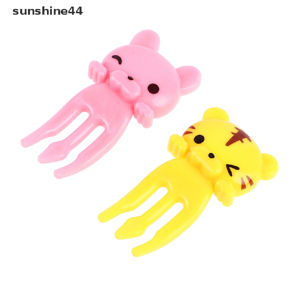 Sunshine 8Pcs Garpu Buah / Sayur Mini Lucu Untuk Anak