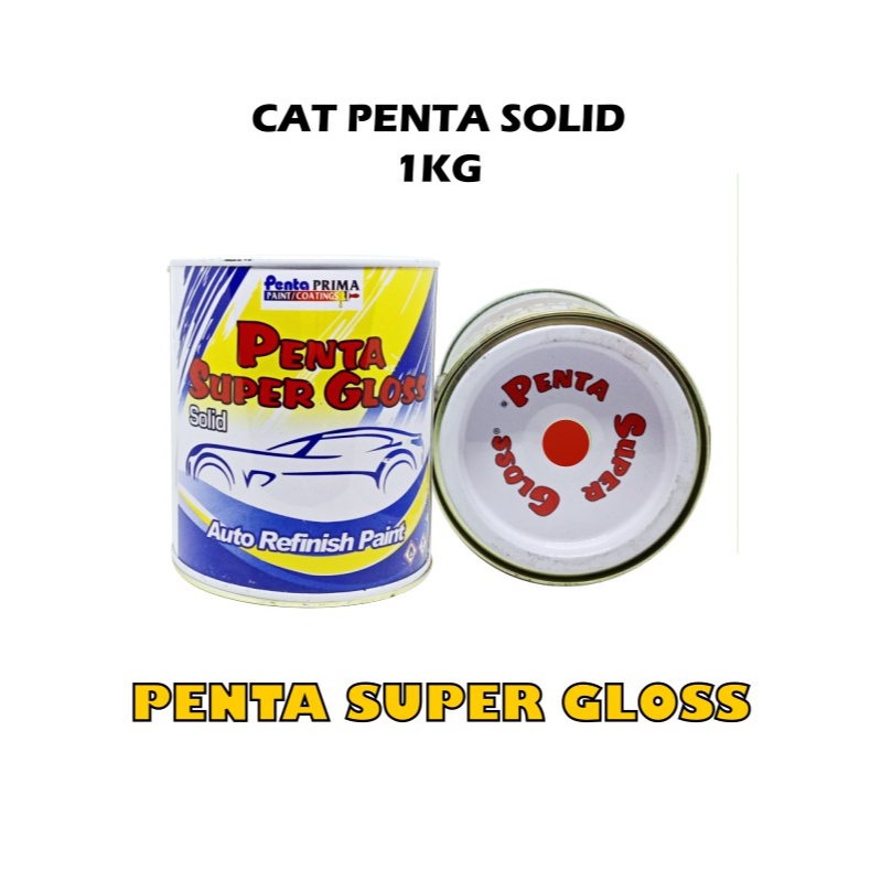 CAT PENTA MERAH 1 Kg - cat penta super gloss merah - cat penta merah - cat mobil merah - cat mobil penta super gloss