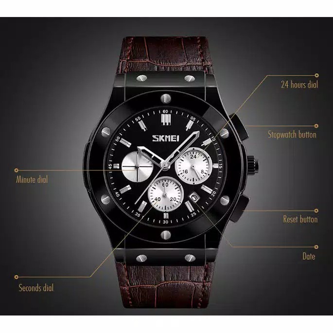 Jual Skmei 9157 Original / Jam Tangan Kulit Skmei, WR Indonesia|Shopee  Indonesia