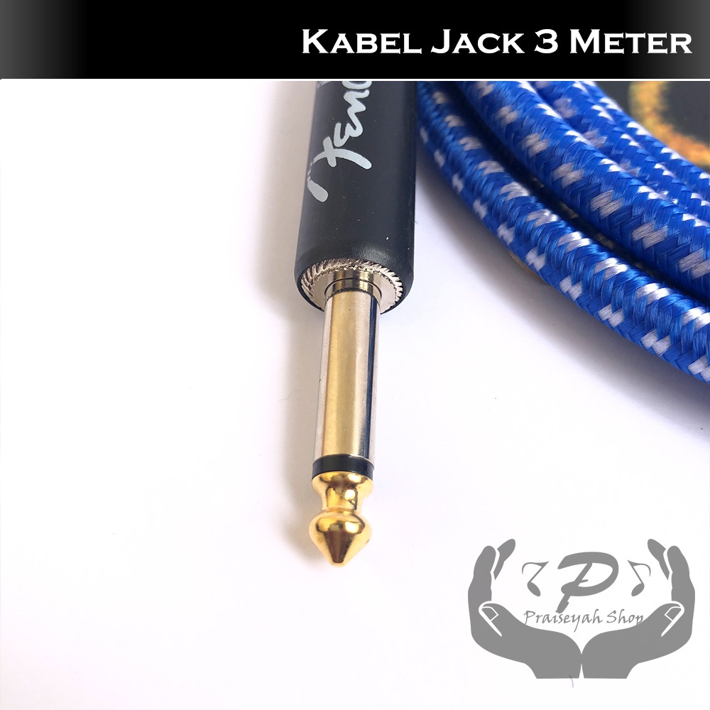 Kabel Jack Alat Musik Gitar / Bass / Keyboard Low Noise 3 / 6 Meter