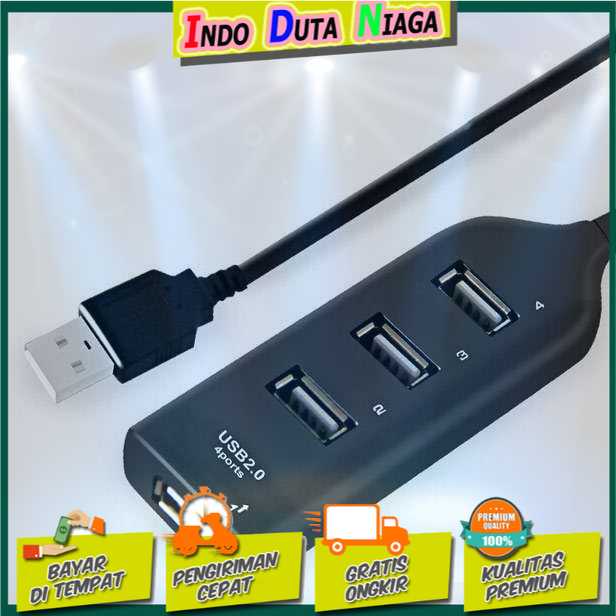 IDN TECH - Portable USB Hub 2.0 4 Port - HB300004