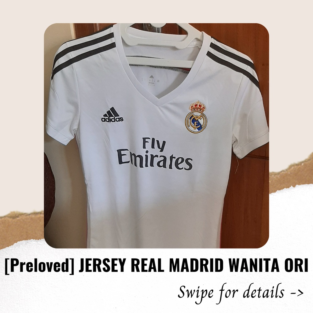 [PRELOVED] JERSEY REAL MADRID WANITA ORI