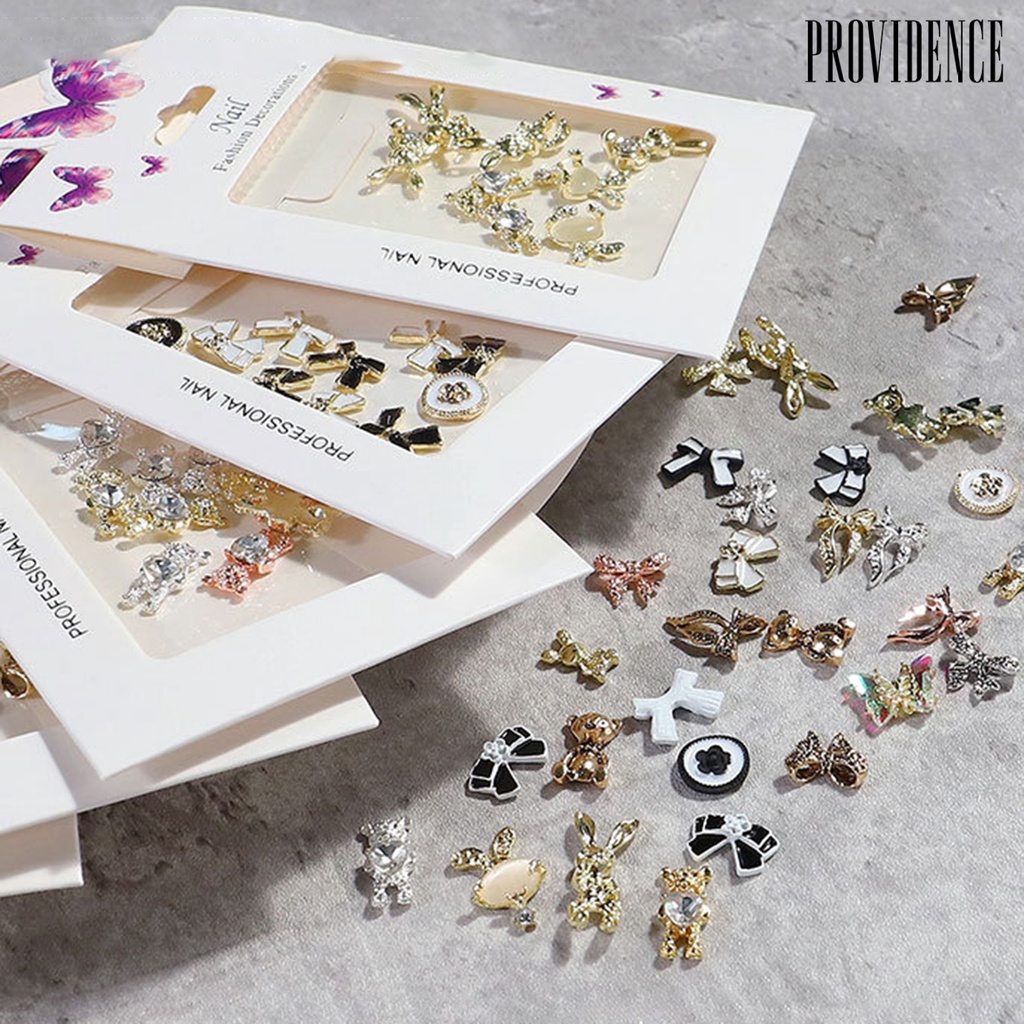 1 Kantong Ornamen Pita Aurora Coating AB Coating Bahan Alloy Aneka Bentuk Untuk Dekorasi Nail Art