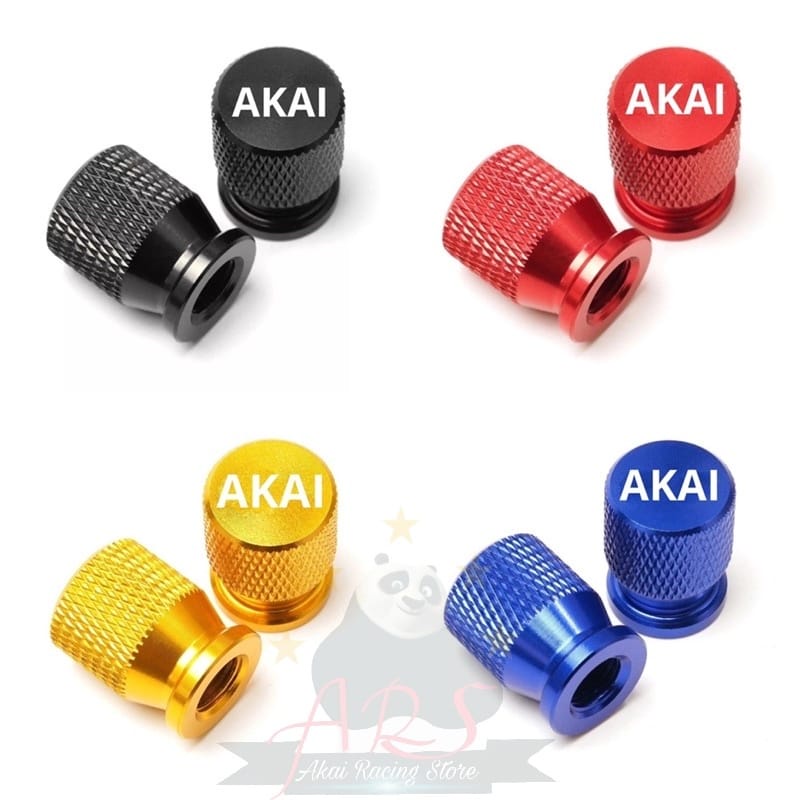 tutup pentil akai variasi/tutup pentil AKAI full cnc universal harga 1set isi 2 pentil UNIVERSAL