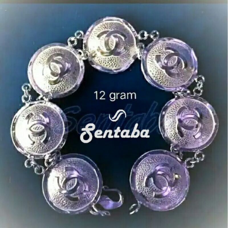 Gelang Perak koin bahan perak murni