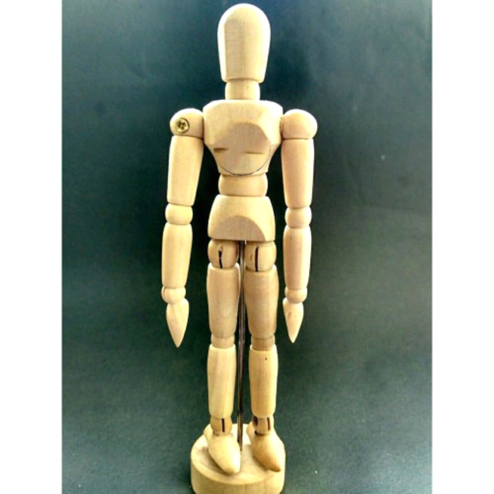 Manekin Kayu 14cm Wooden Mannequin Manikin Model Figur Figure Orang 14