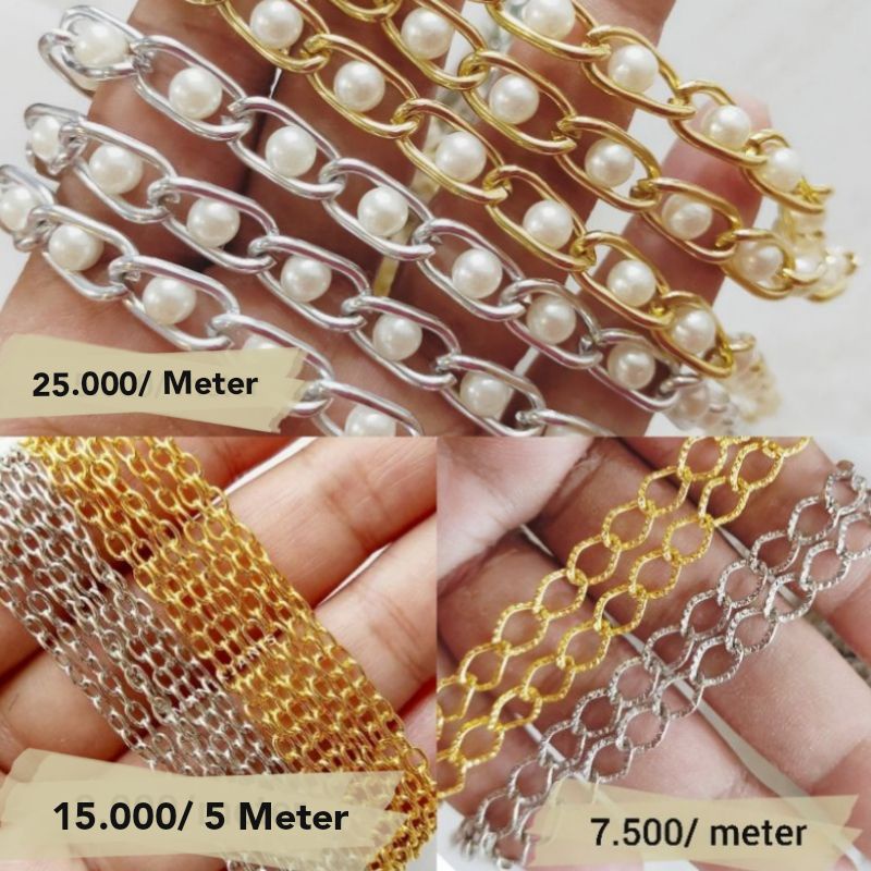 Rantai Warna - Rantai Meteran - Rantai Silver - Rantai Hitam - Rantai Kalung