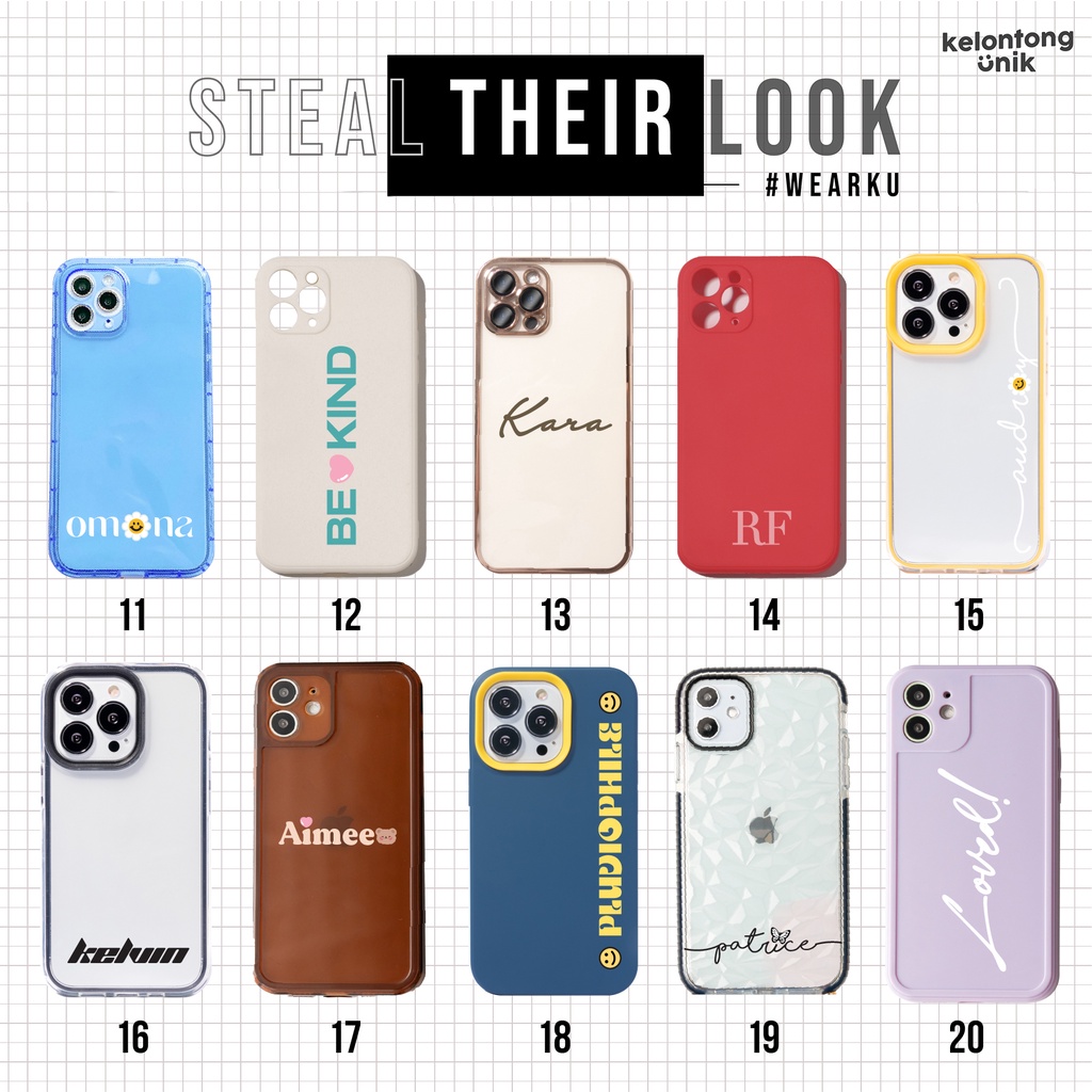 LANGSUNG KIRIM TANPA PO - Add-On Custom Nama Case iPhone/ Tambahan Print Nama untuk Case iPhone