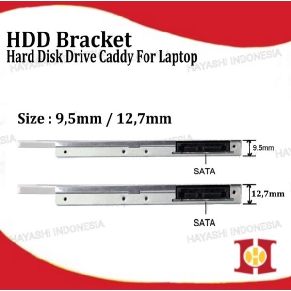 SSD HDD Second Caddy Slim 9.5mm 12.7mm Sata DVD Slot Hardisk Case