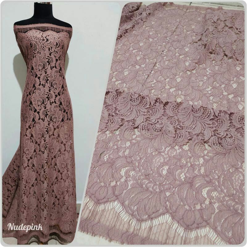 Bakal Kain Kebaya Brokat Semi Prancis Katun, Kain Brokat Semi Francis,Bakal kain brokat semi francis