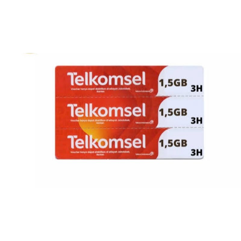 Voucher Telkomsel 1,5 Gb (3 Hari) Zona 1 SumSel