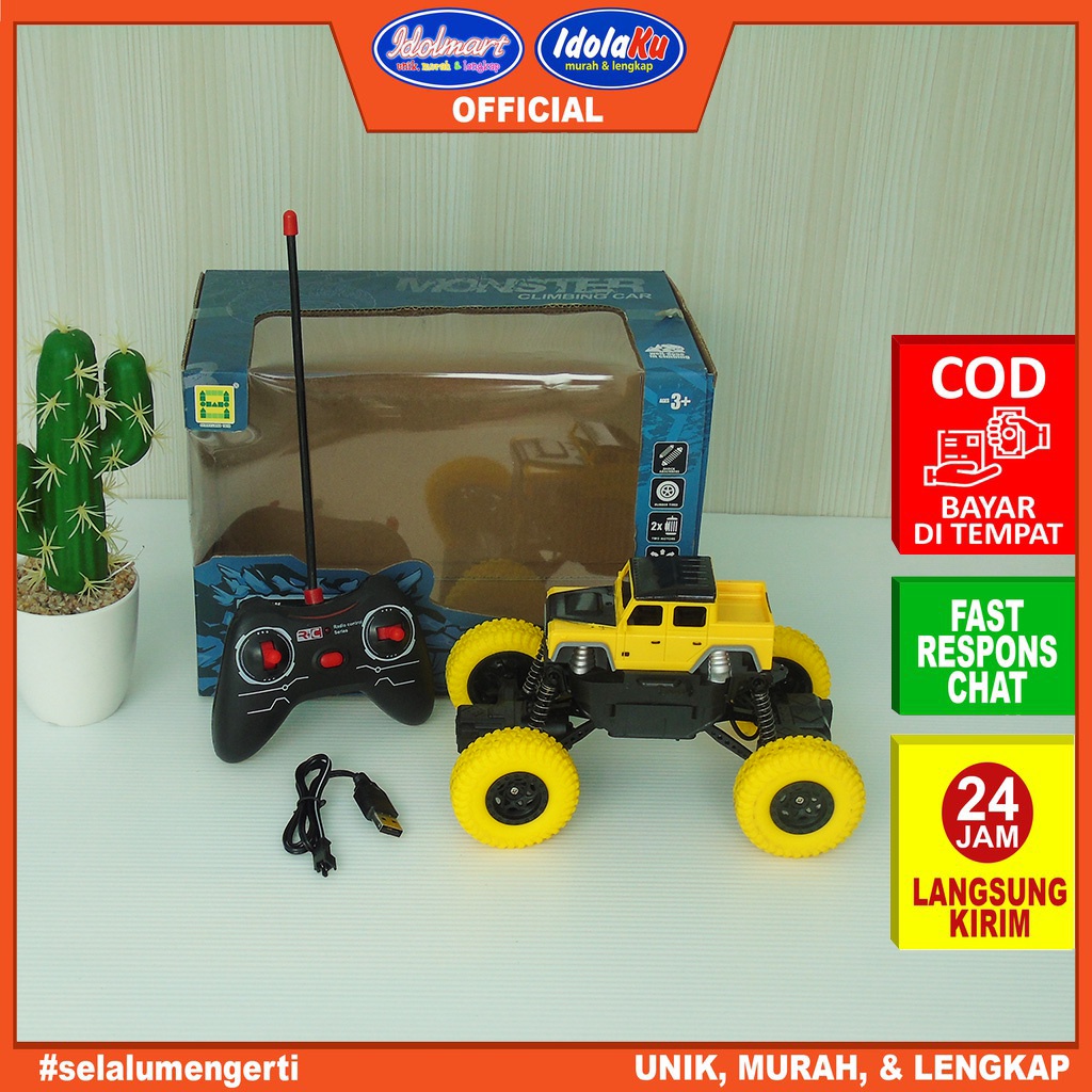 IDOLAKU Mainan Anak Remote Control Climbing Car