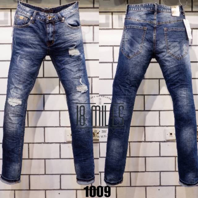  celana  jeans  panjang skinny sobek GUESS  PREMIUM dark navy 