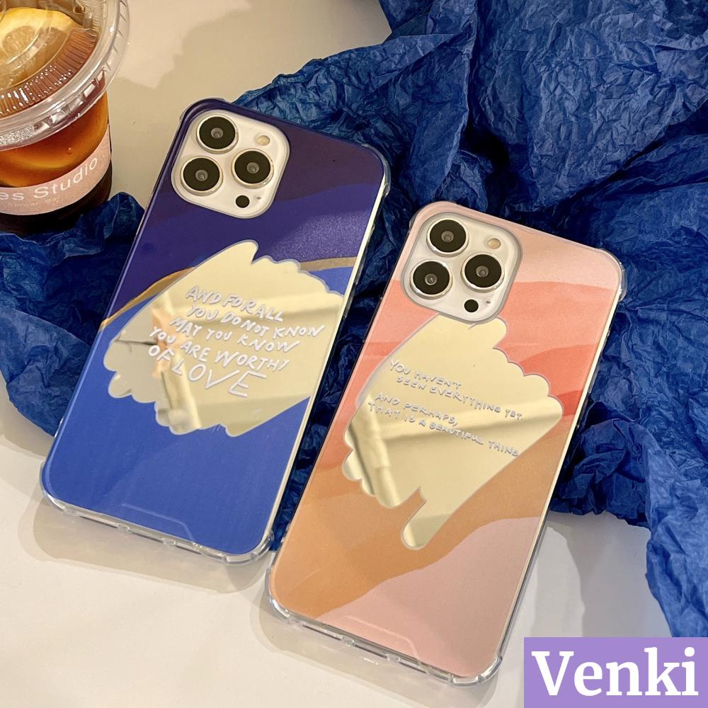 Casing Iphone 13 Pro Max / 12 Pro Max / 11 Pro Max / 7 Plus / Xr / Xs Max + / 8 + Aksen Cermin + Tulisan