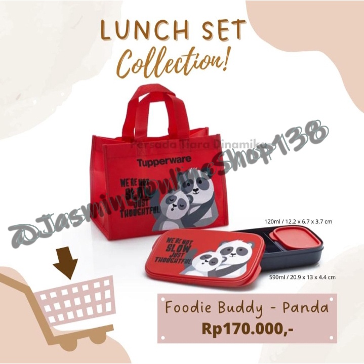 TUPPERWARE FOODIE BUDDY PANDA - LUNCH BOX SET