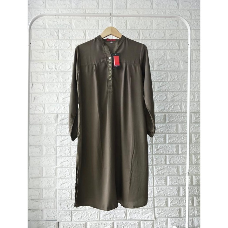 Tunik Terbaru Baju Tunik Wanita Terbaru 2022 Tunik Jumbo Tunik Rayon Tunik Katun Tunik Warna Hijau A