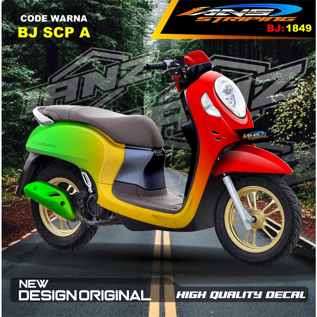 DECAL STIKER FULL BODY MOTOR SCOOPY  / STIKER SCOOPY FULL BODY / STIKER MOTOR SCOOPY NEW DESAIN / STIKER MOTOR TERBARU