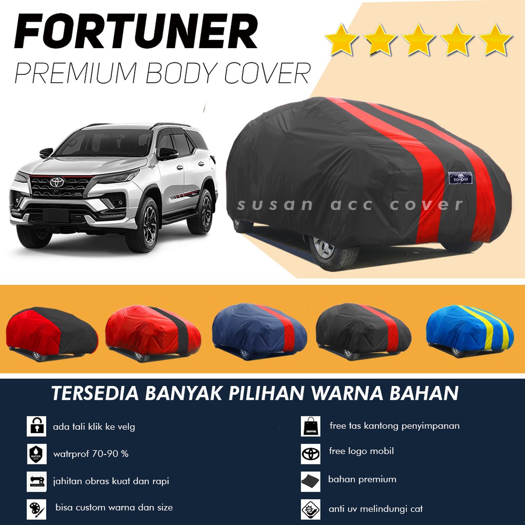 Body Cover Mobil Fortuner Sarung Mobil fortuner vrz/Pajero/pajero sport/pajero dakkar/New Innova