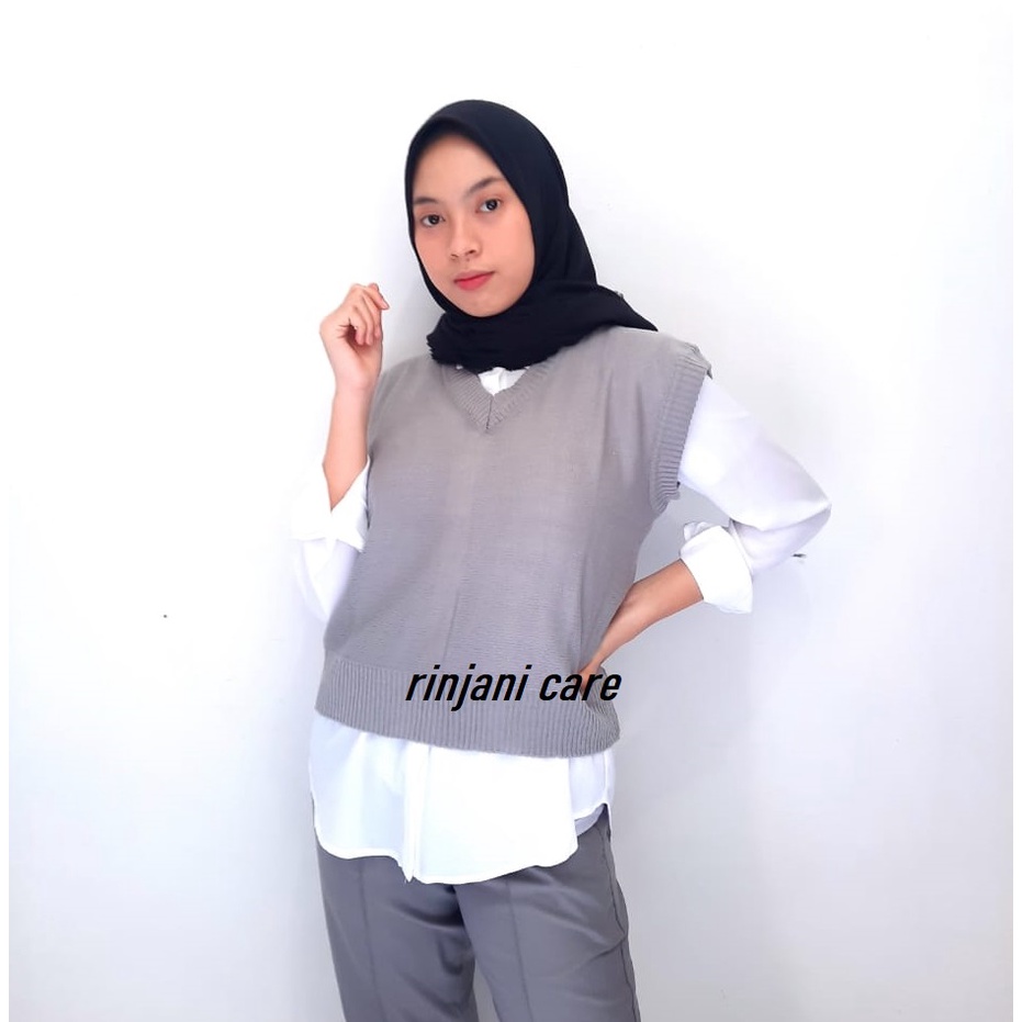 KANI VEST ROMPI RAJUT KNIT 12 get - Rompi Rajut Wanita - rompi basic