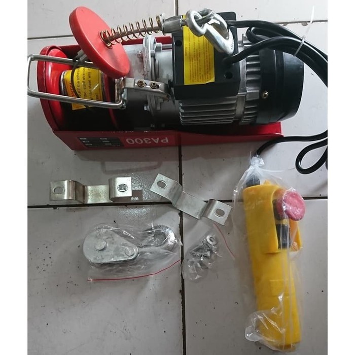 Mini Electric Hoist Wire 300KG Wire Winch PA-300 Katrol Elektrik