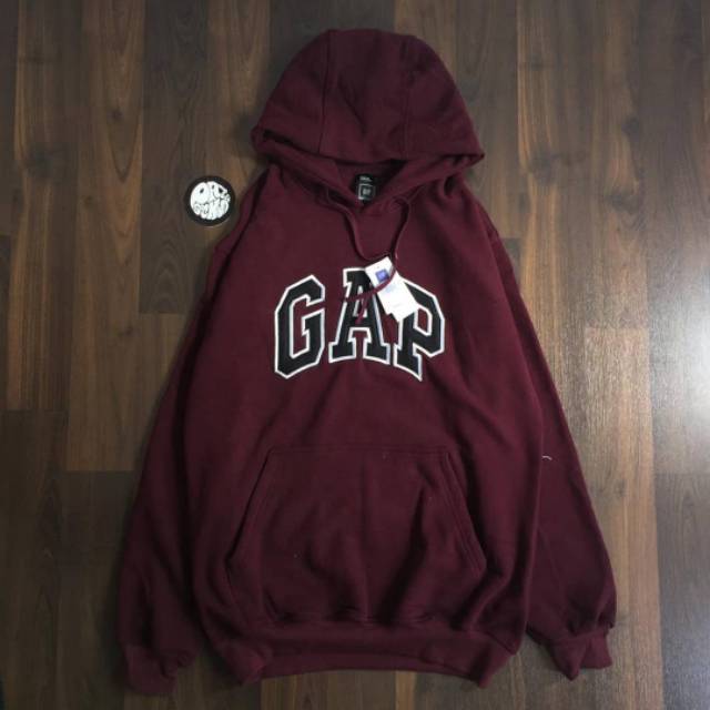 gap hoodie maroon