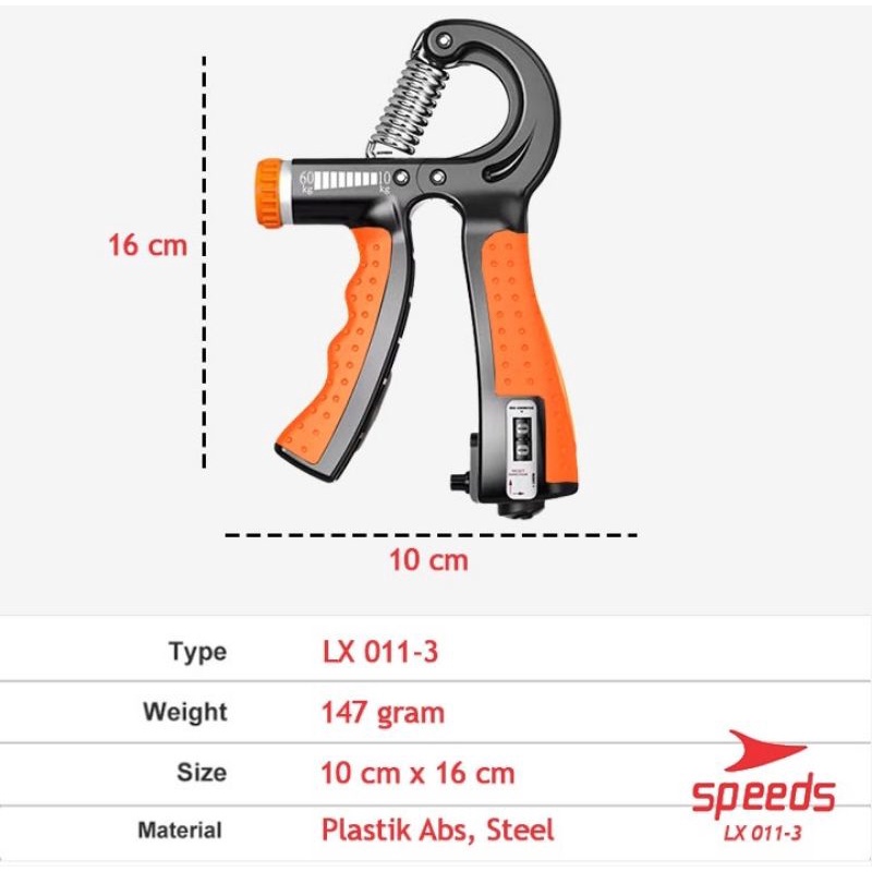 Adjustable Handgrip 60 kg Hand grip counter alat fitness melatih kekuatan otot tangan-3