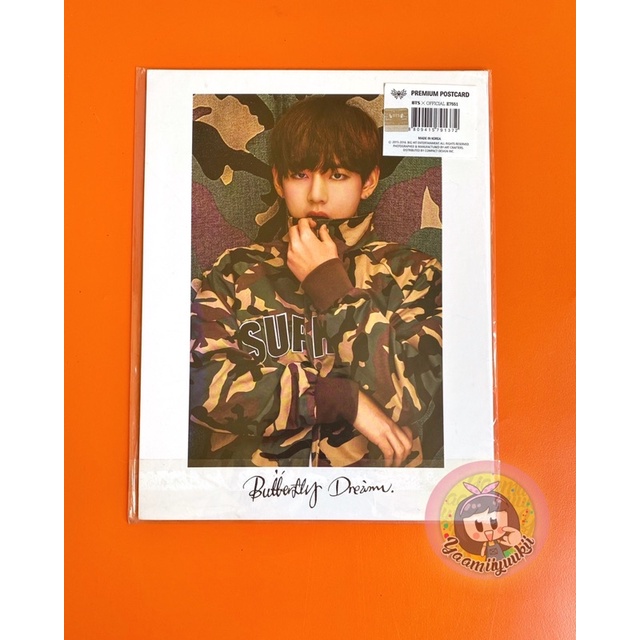 [ BOOKED ] BTS V OFFICIAL PREMIUM POSTCARD BUTTERFLY DREAM - Rare
