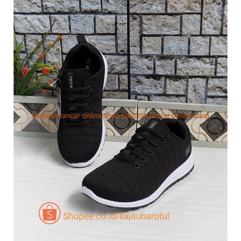 SEPATU SNEAKERS ANDO VINO / REBECCA/SAGA HITAM PUTIH SIZE 37-40