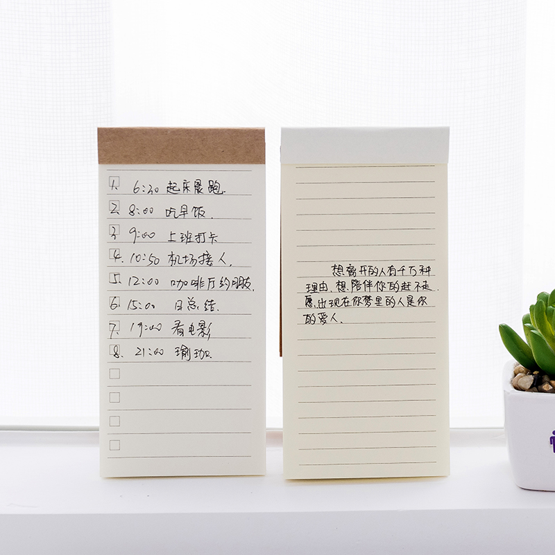 [Ready Stock] Notes Kraft Paper Small Notebook Portable Mini Notepad Schedule Planner To-Do List Memo Pad