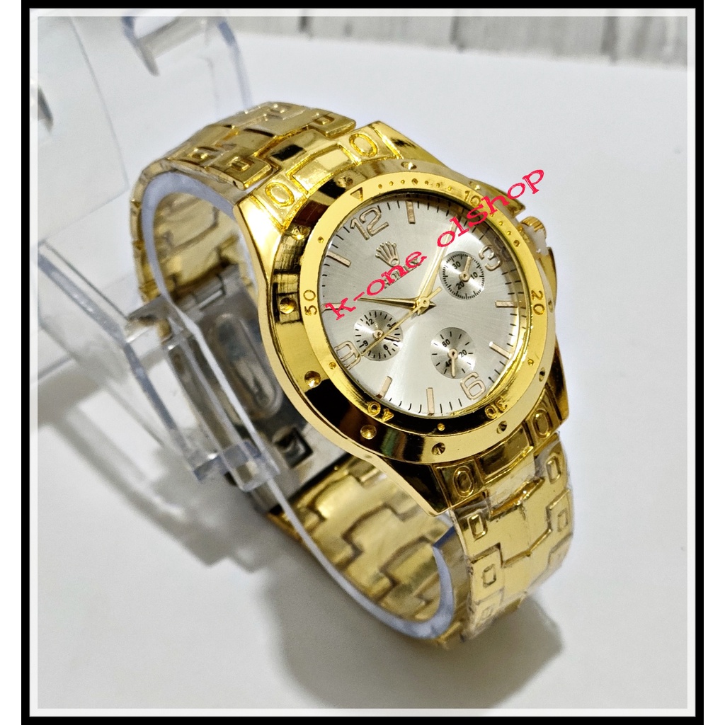 Jam Tangan Pria Dan Wanita Warna Gold-Jam Tangan Fashion Terkini-Jam Tangan Mewah Terbaru