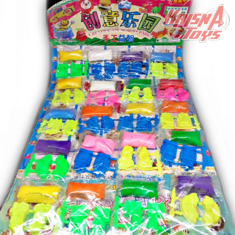 MAINAN ANAK CLAY PLAYDOH CETAKAN/MAINAN SLIME BANTAL isi 20pcs/Lembar