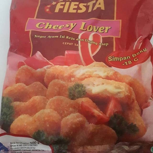 

Fiesta cheesy lover naget ayam isi keju dan daging asap 500gr only semarang via gosend