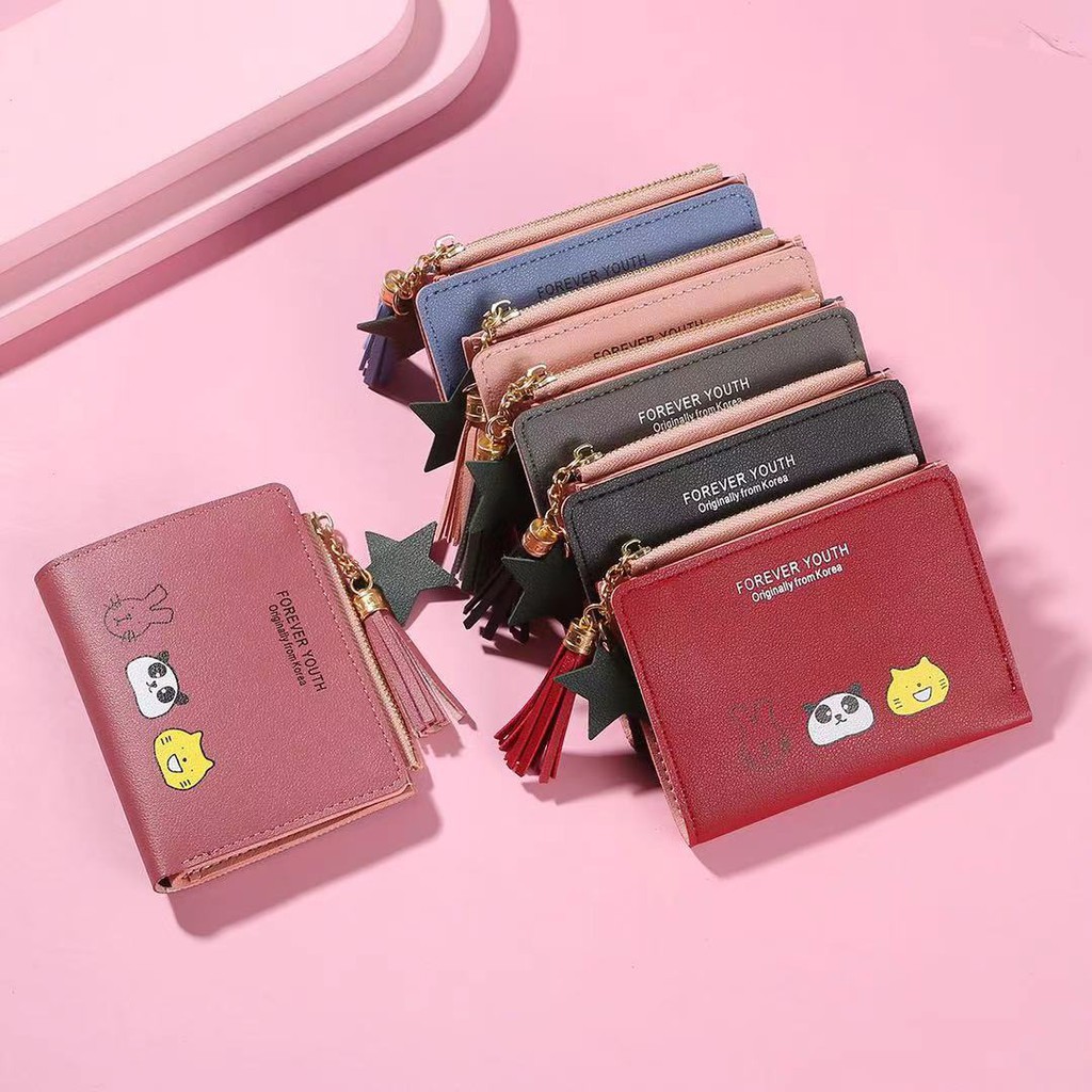 ♥TMALL88♥Dompet Lipat Wanita Dompet Wanita Mini Resleting Import