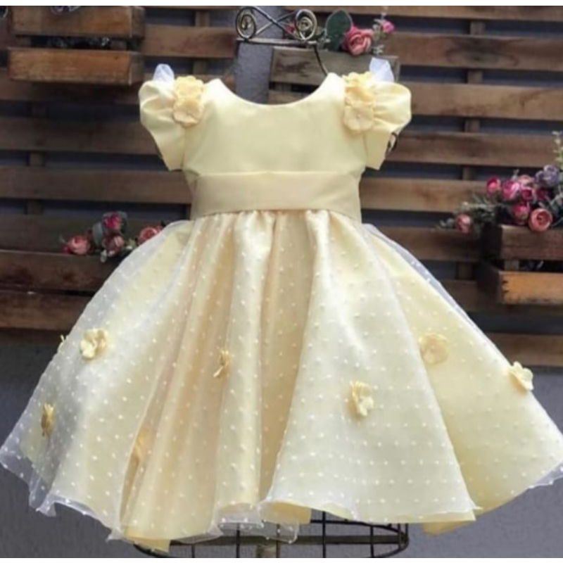 gaun marvina dress bayi neychan ulang tahun aqiqah baptis