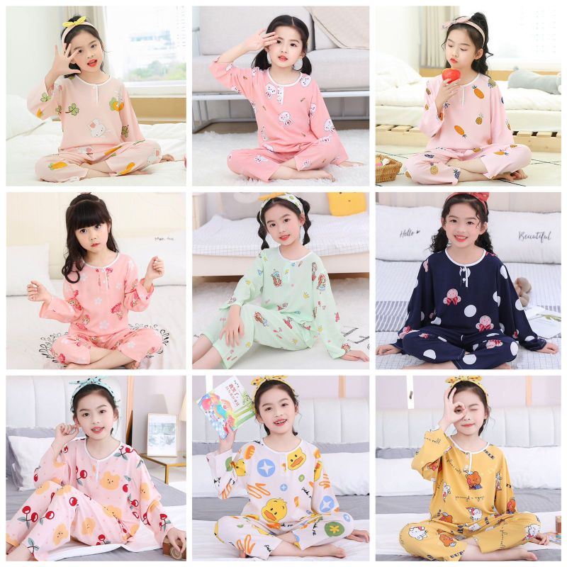 AN-28 Piyama  baju tidur anak katun organik premium Quality / Piyama Anak Motif Lucu