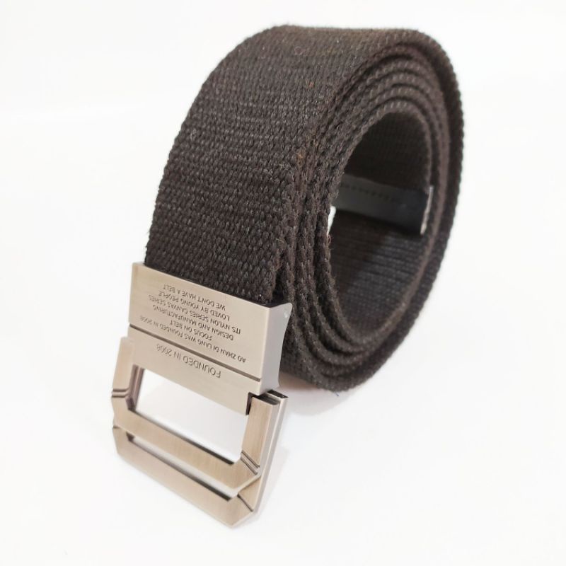 IKAT PINGGANG PRIA TACTICAL JUMBO SABUK CRAFTSMAN KATUN DOUBLE RING BUCKLE BELT