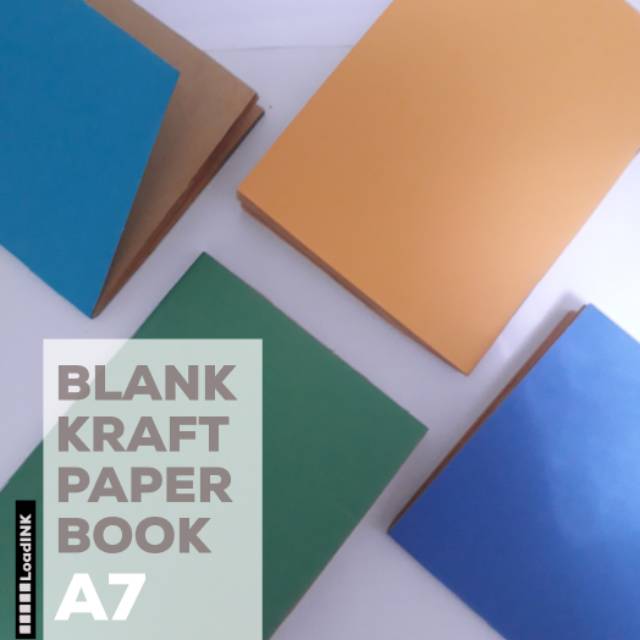 

mini notebook blank brown paper blank pages A7