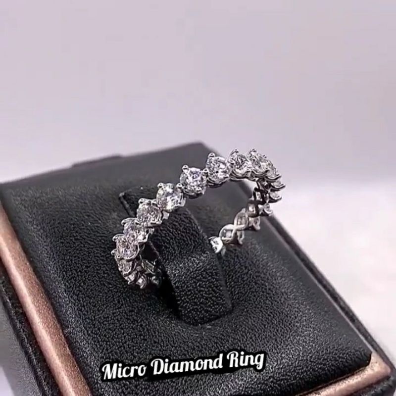 Cincin Berlian Wanita Cincin Swarovski Wanita Cincin Perak Silver Cincin Emas Putih Cincin Mewah