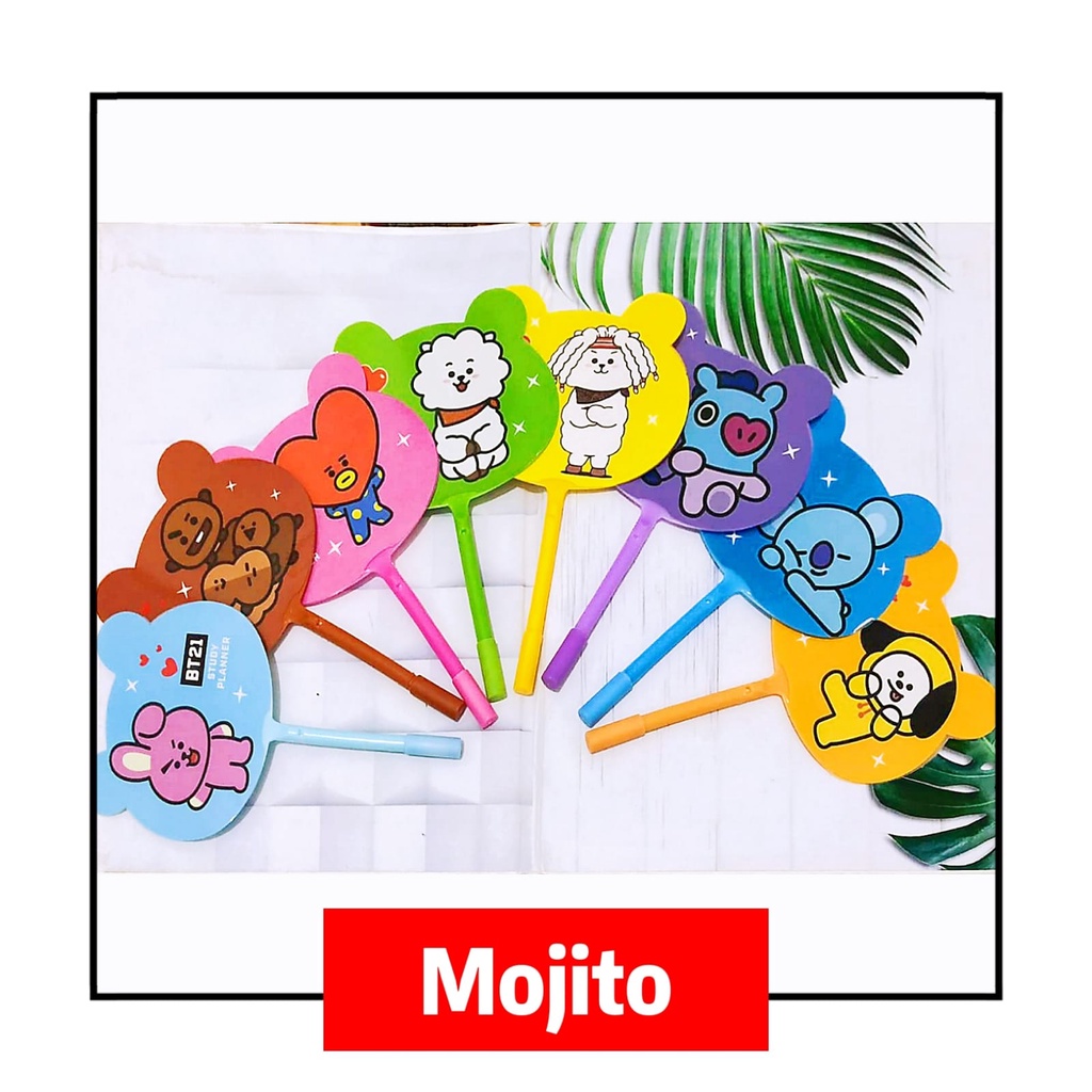 

PULPEN KIPAS BT21 BTS / PULPEN BTS BT21 KOREA MOTIF KIPAS / Pulpen Kipas BTS BT21 / Pen Kipas Karakter / PENA KIPAS BT21 BTS KARAKTER / PEN GEL bentuk KIPAS MINI/GEL PEN