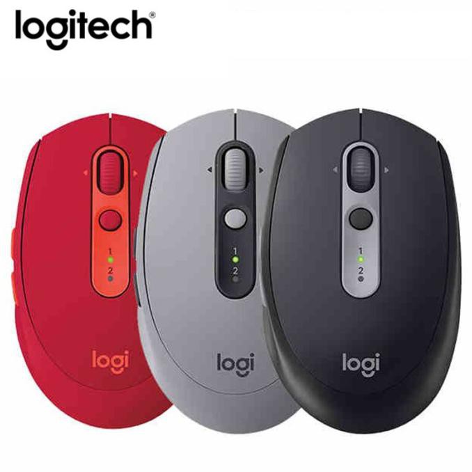 Logitech Wireless Bluetooth Mouse M590 Silent Black/Red/Grey Renatasanjaya67