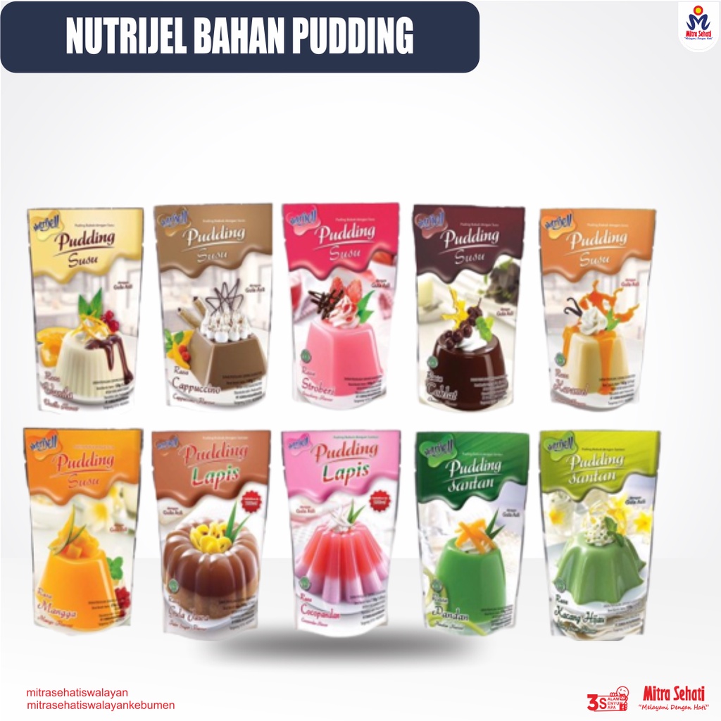 

NUTRIJEL BAHAN PUDDING / PUDDING LAPIS / PUDDING SANTAN / PUDDING SEVEN [ Mitra Sehati Swalayan ]
