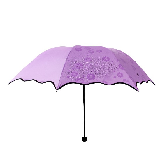 [HKL] Payung Lipat Magic 3D Umbrella / Payung Lipat Ajaib Kena Air Keluar Motif Bunga / Payung Lipat Ajaib Free Sarung