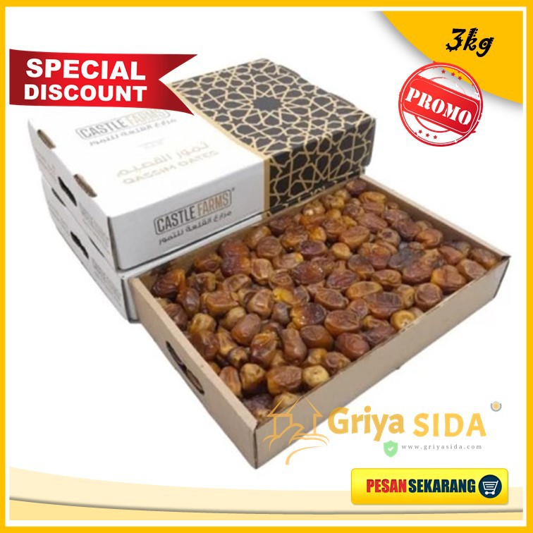 Kurma Sukari Premium Castle Farms 3kg sukari Premium lembut nikmat Hemat