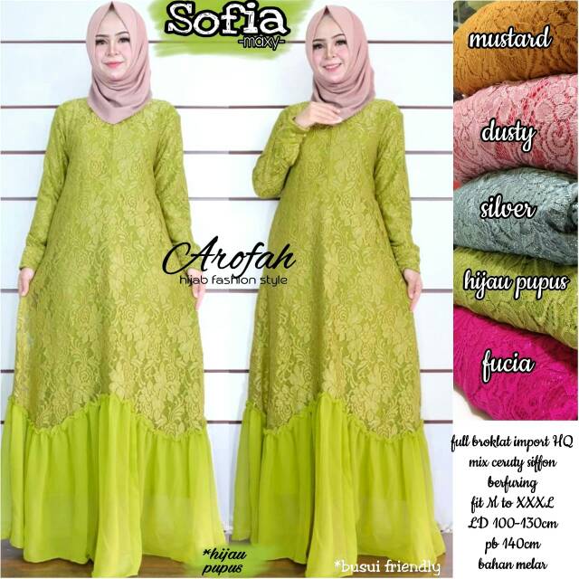 SOFIA DRESS BRUKAT BY AROFAH