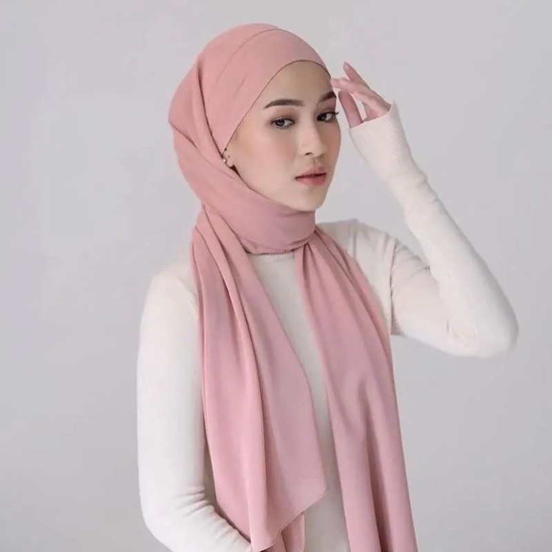 Pashmina Bando malay Bahan Ceruty Babydoll