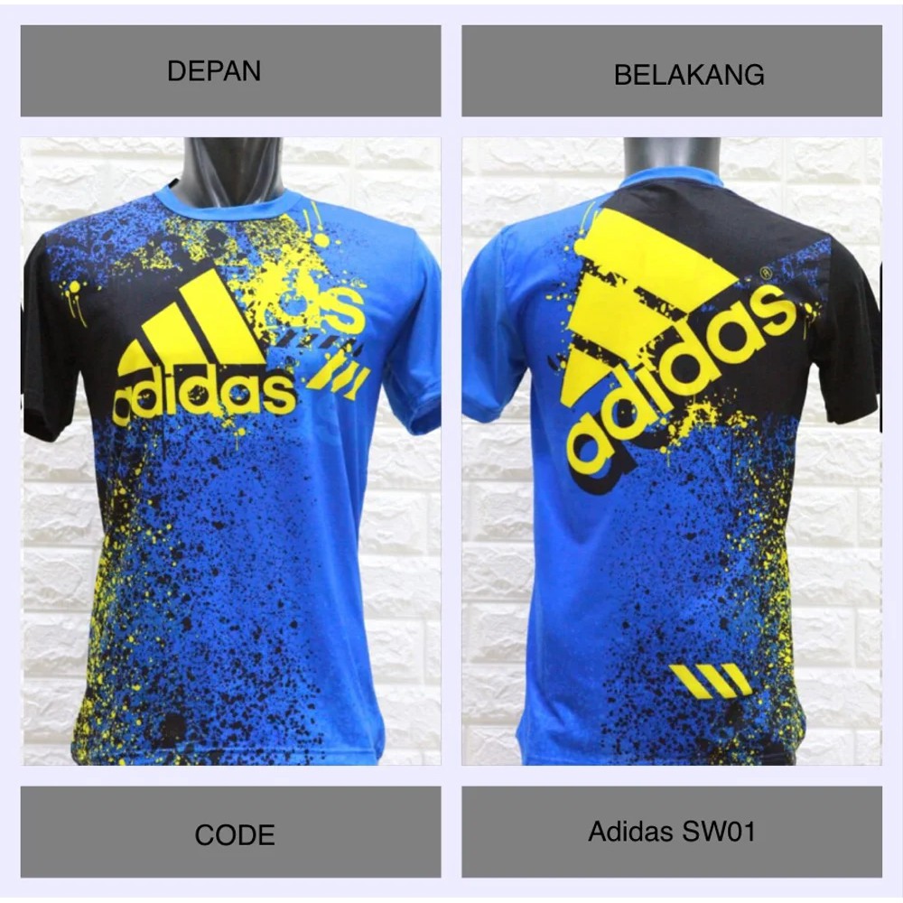 BAJU KAOS PRIA ADIDAS Sublim Printing Spandex Import