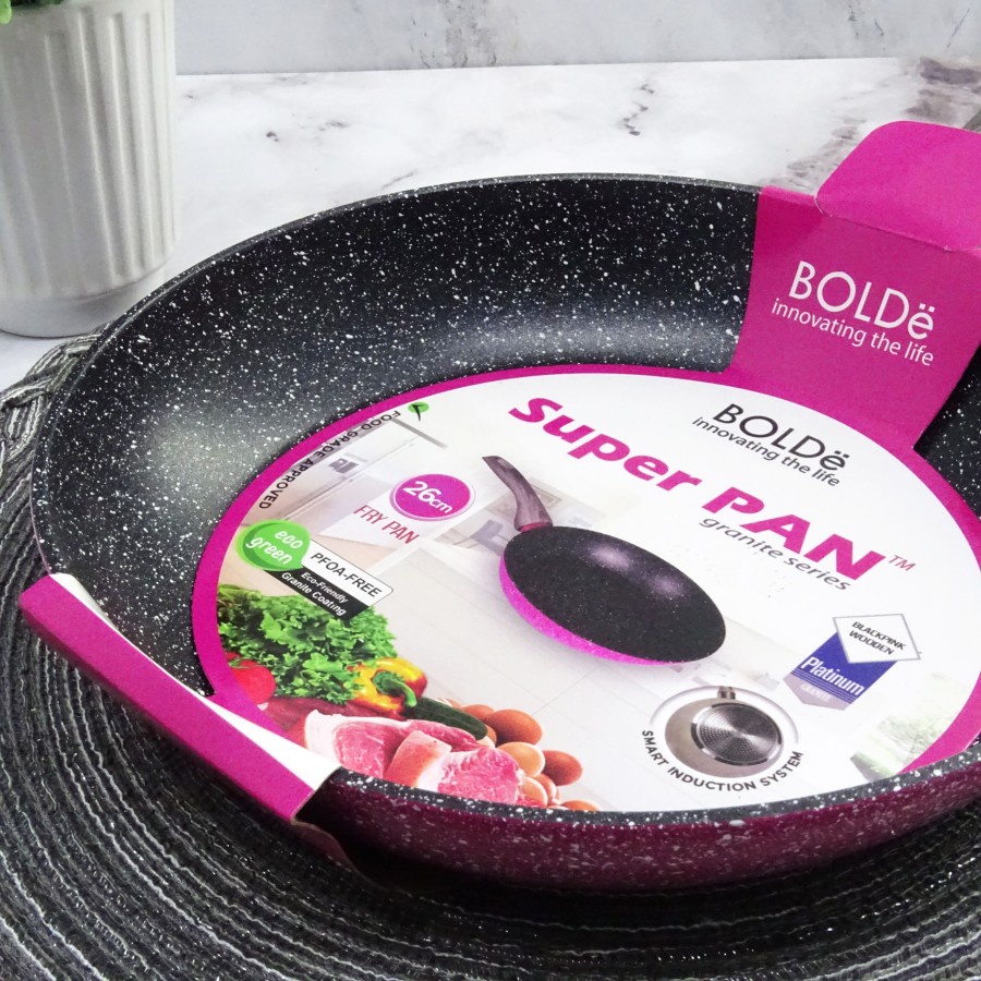 Fry PAN 26 CM Granite BLACK PINK Series Original BOLDe